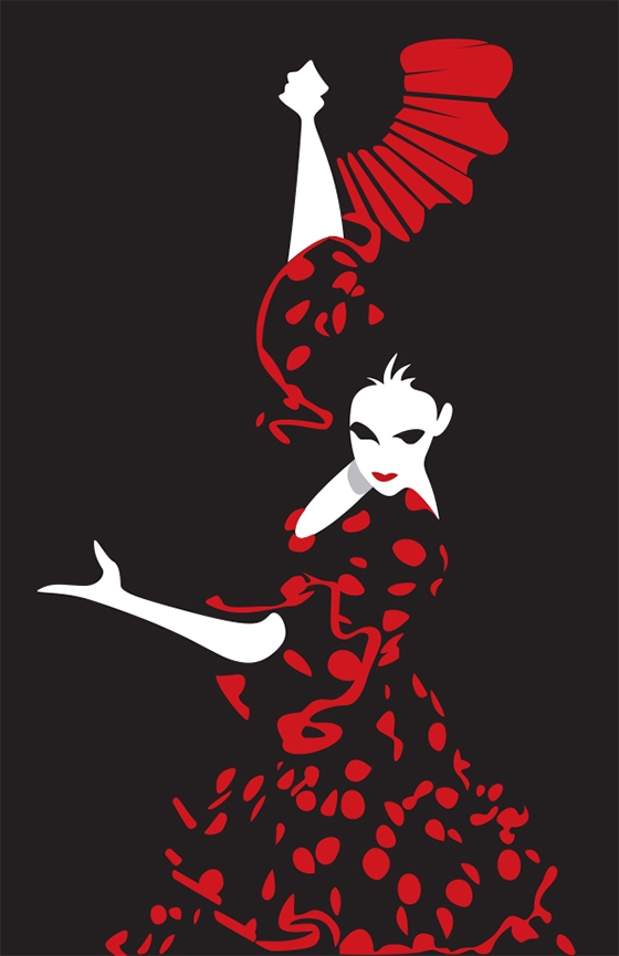 Flamenco dancer vector