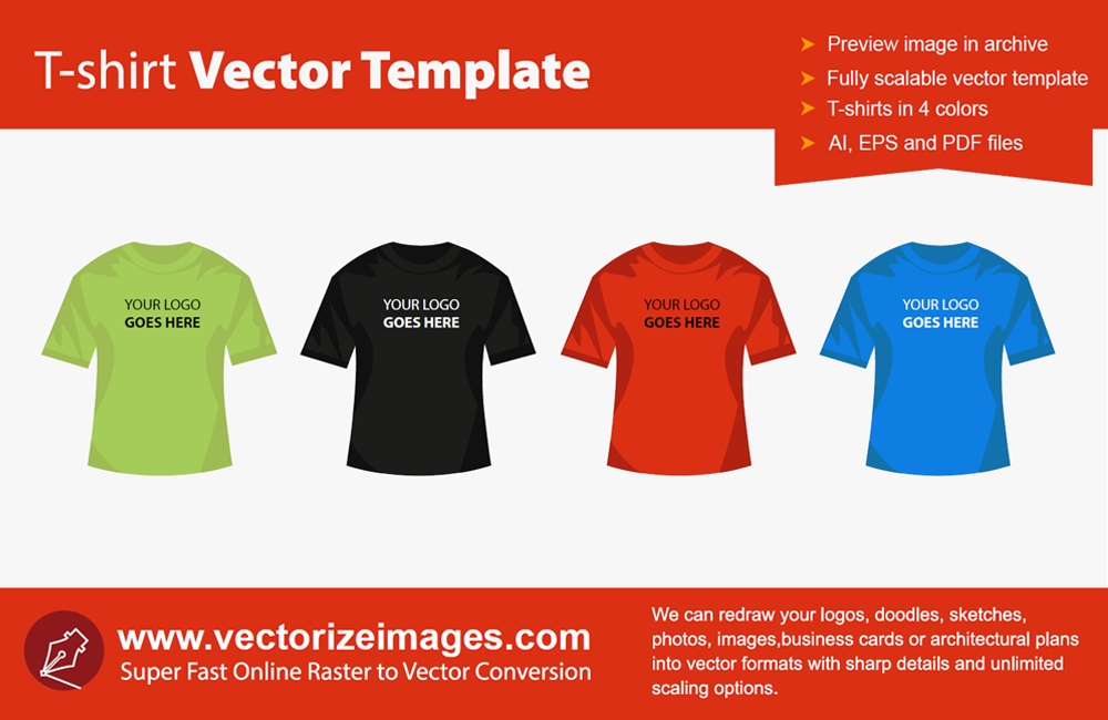 T-shirt vector template