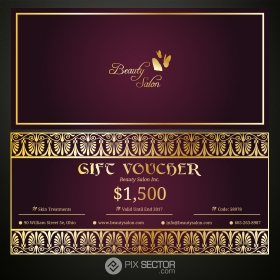 Free luxury gift voucher vector template