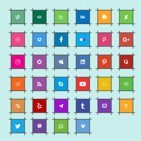 Social media icon pack (Multi-Format) | Freebie