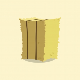 Hay bale vector free