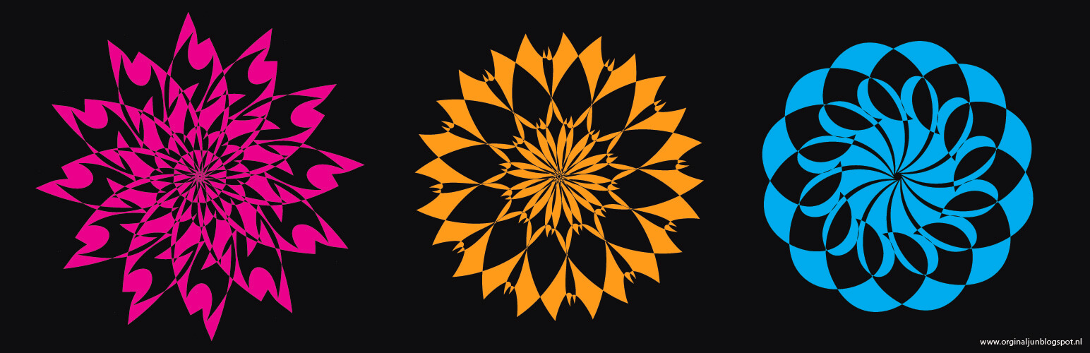 Abstract Flowers Vector Set