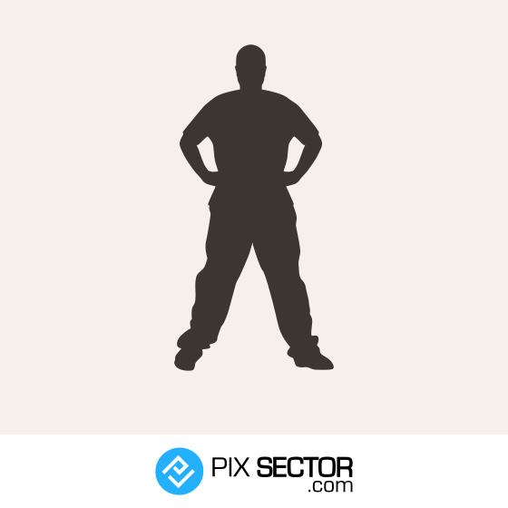 Brave Man Silhouette Vector
